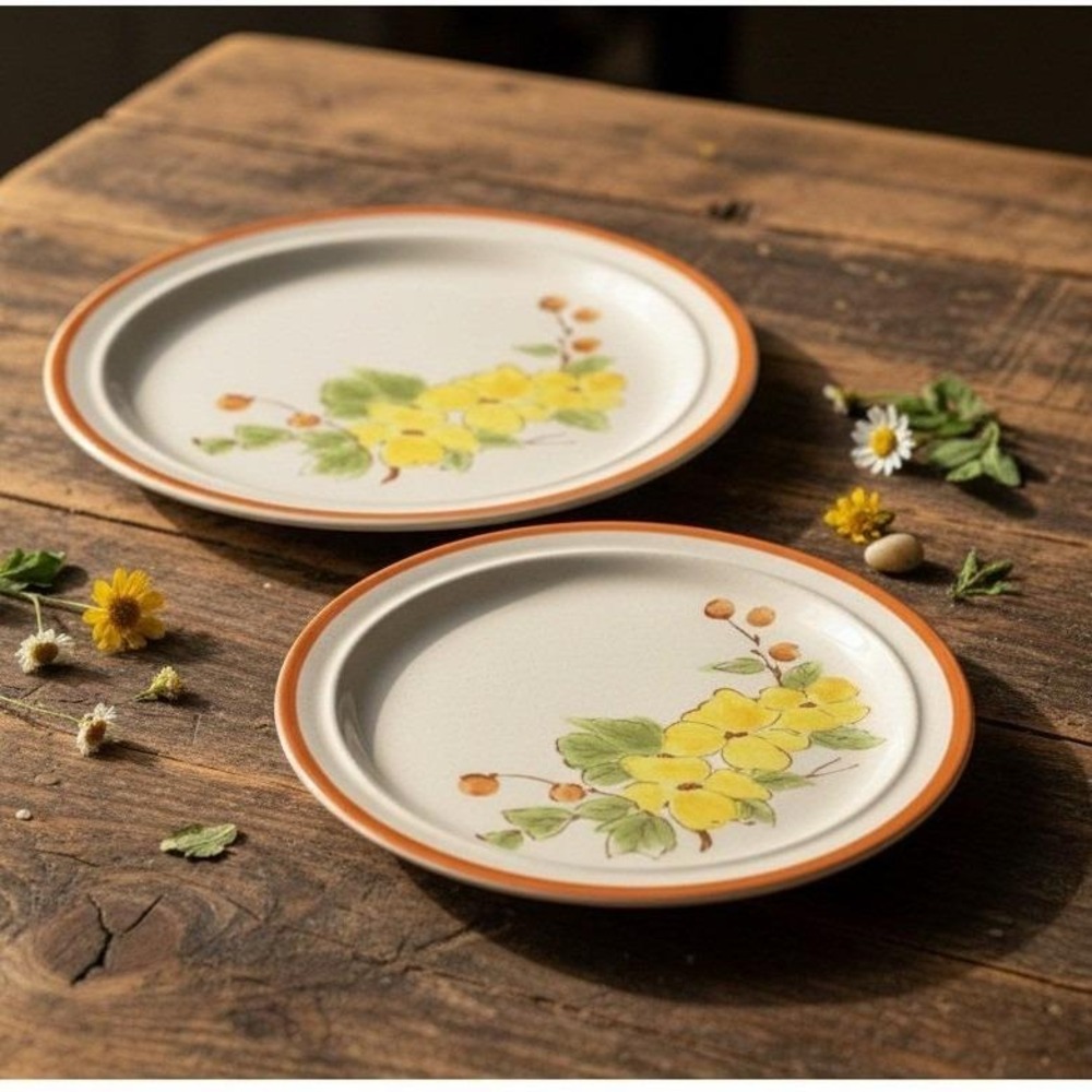 Casual Classic Stoneware #407 Summertime Bread Plates Set of 2